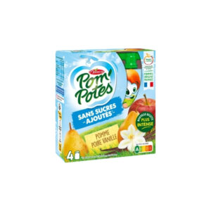 Pom'Potes Apple, Pear & Vanilla Compote (No Added Sugar) 4x90g